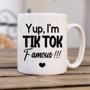 tik tok coffee mug, tik tok famous